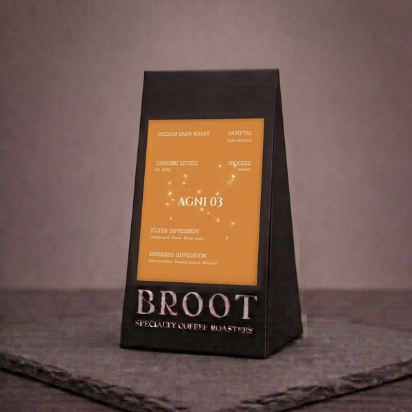 AGNI 03 250 g coffee bag, BROOT Coffee Roasters, New Delhi