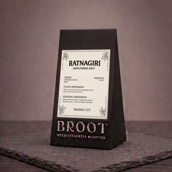 RATNAGIRI WASHED CUT coffee bag, BROOT Coffee Roasters, New Delhi