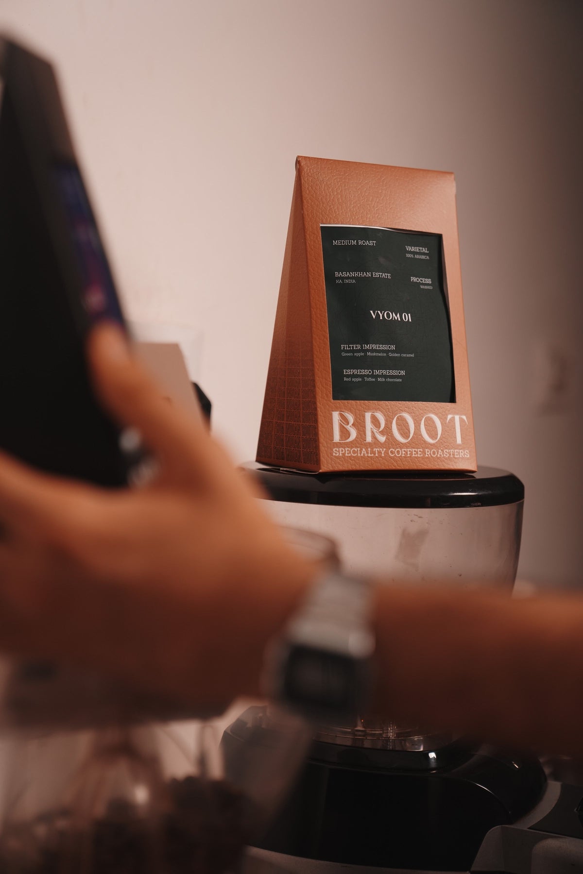 BROOT coffee bag detail, roasted in New Delhi