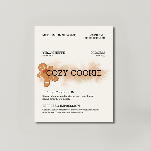 COZY COOKIE coffee bag from BROOT, a washed Yirgacheffe from Ethiopia roasted in New Delhi