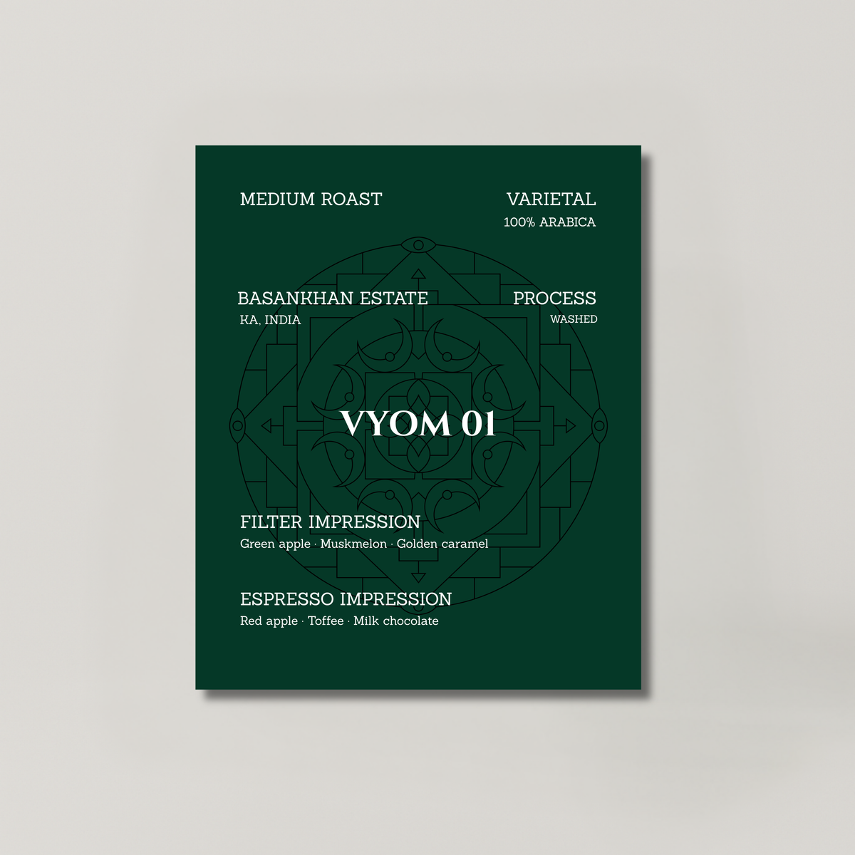 VYOM 01 coffee bag from BROOT, a washed S795 from Basankhan Estate, Chikmagalur