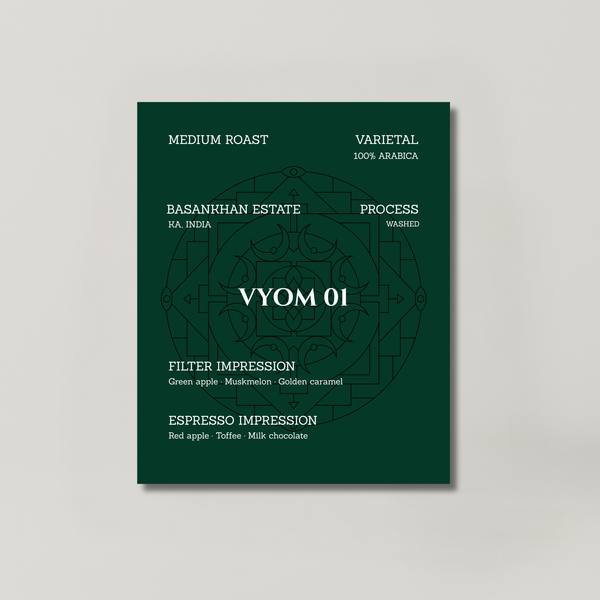 VYOM 01 coffee bag from BROOT, a washed S795 from Basankhan Estate, Chikmagalur