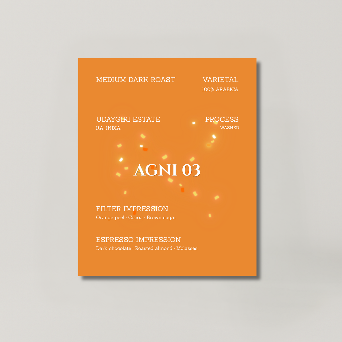 AGNI 03 coffee bag from BROOT, a washed Arabica from Udaygiri Estate, Karnataka