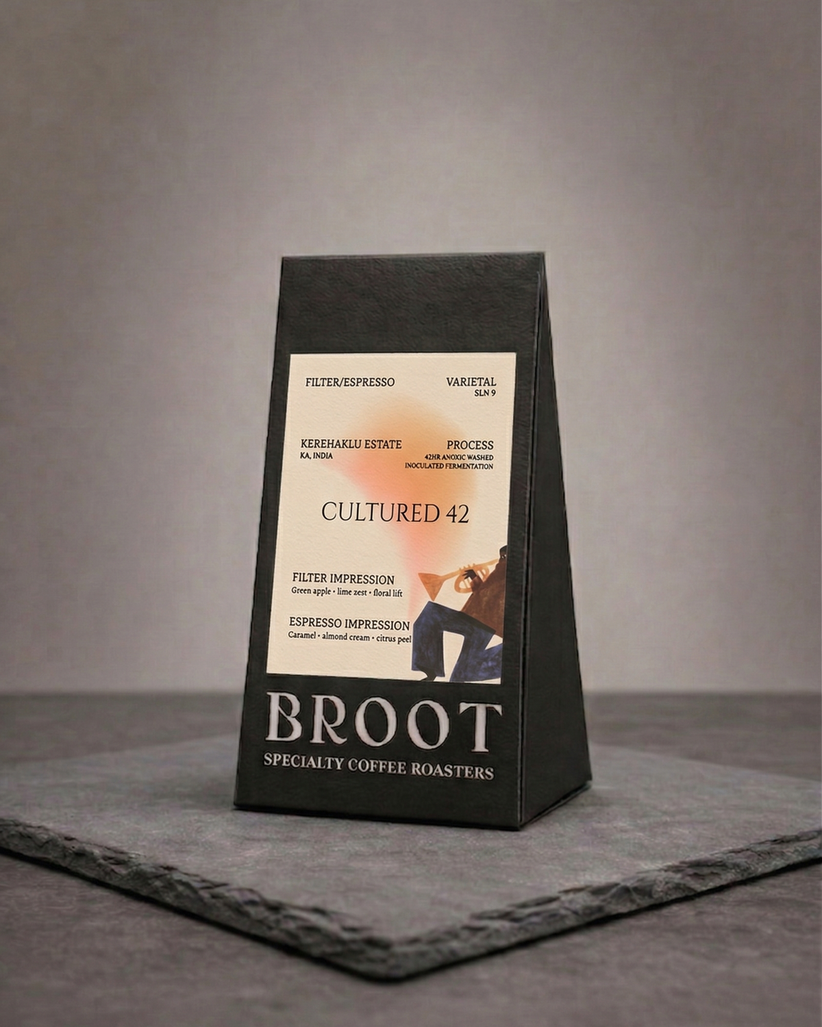 CULTURED 42 pour-over cup, light filter roast with green apple, lime zest and floral lift