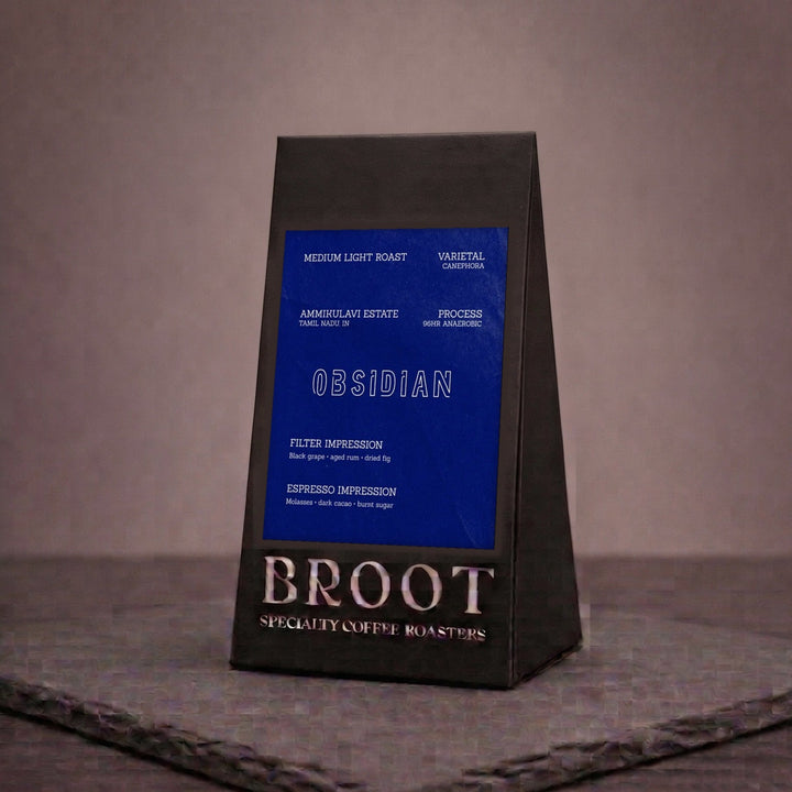 OBSIDIAN 250 g coffee bag, BROOT Coffee Roasters, New Delhi
